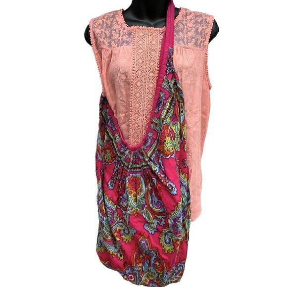 Hippie Festival Boho Shoulder Paisley Colorful Bag Double Straps Unisex Large - Picture 1 of 10